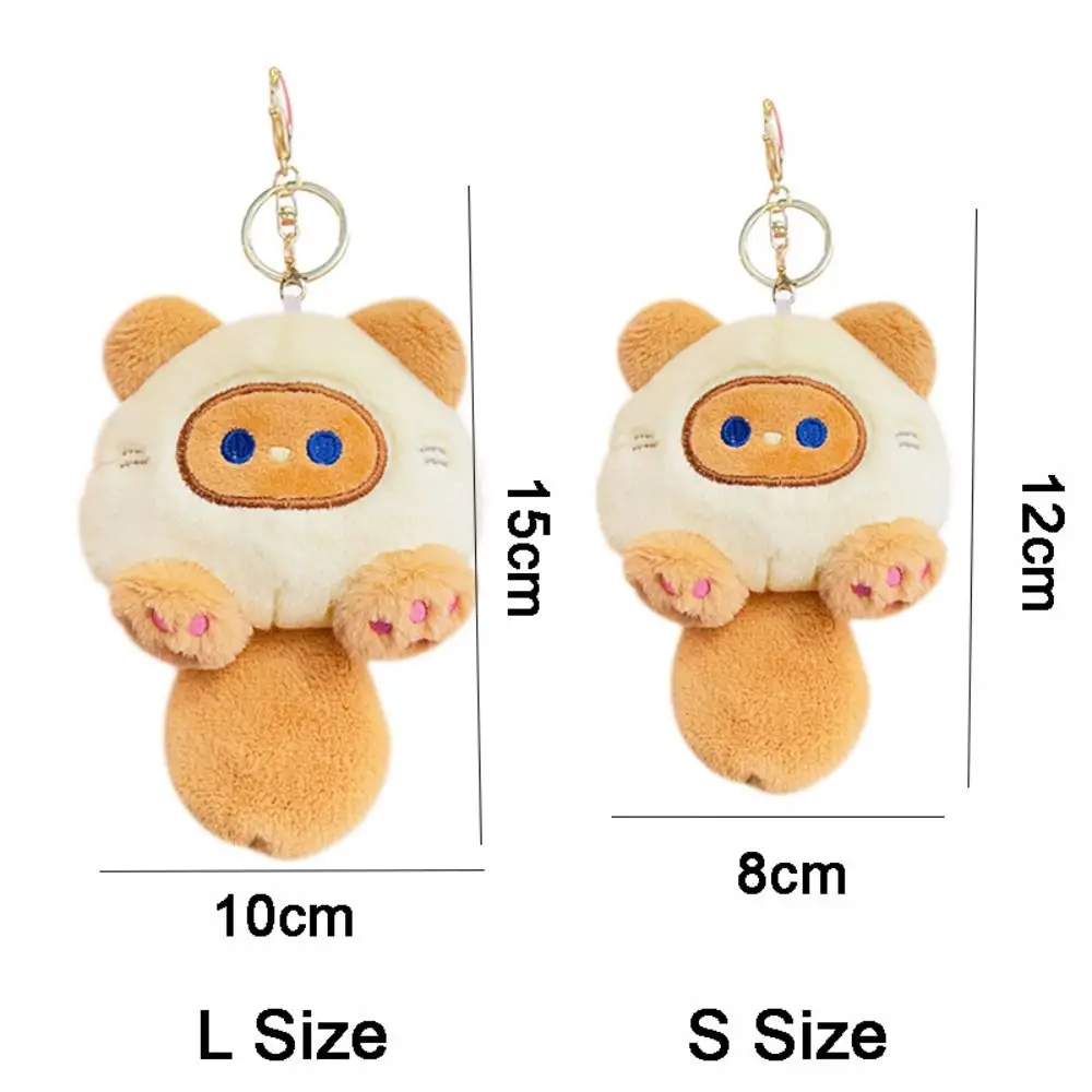 Bag Accessories Diy Plush Animal Keychain Fashion Kawaii Soft Stuffed Doll Keychain Couples Keychain