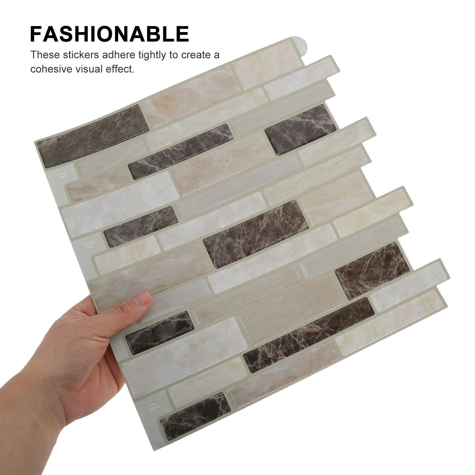

10Pcs 30.5x30.5cm Marble Pattern Self-Adhesive Wall Stickers Waterproof Oilproof Kitchen Bathroom Decor Bathroom Wall Decal