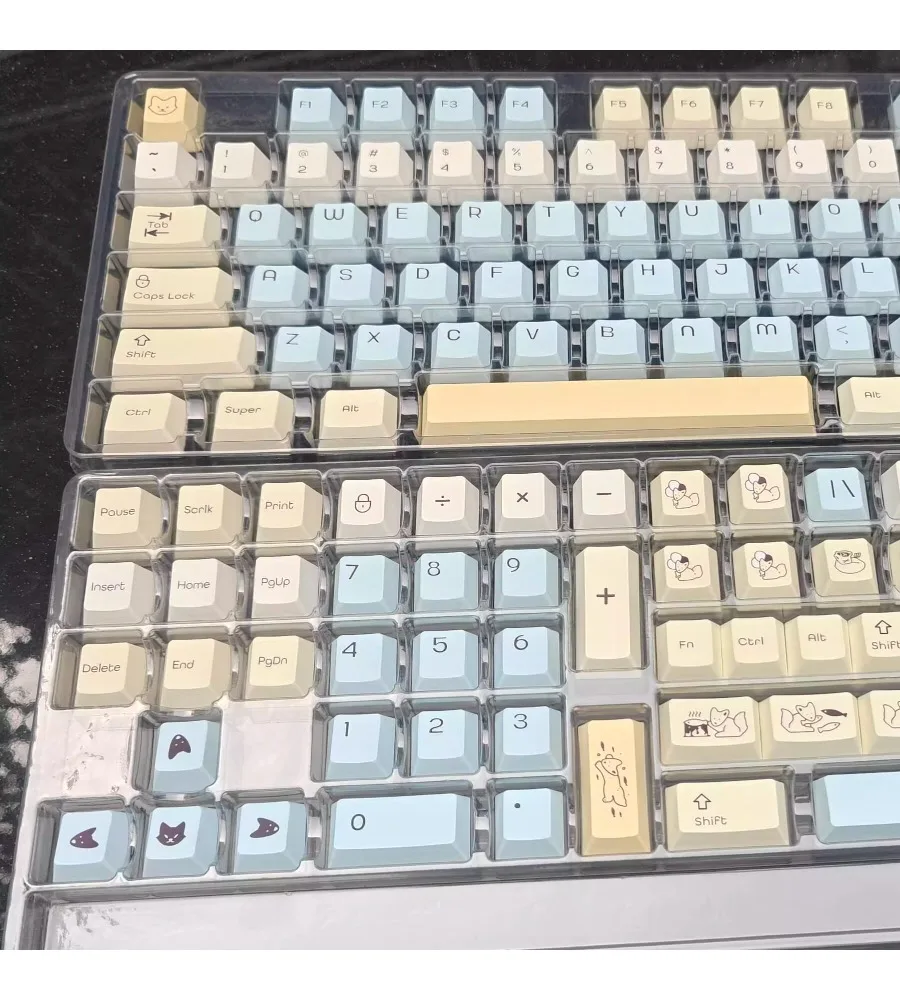 Fox keycaps are thickened with material 1.7-1.8 mm thickness original factory height five-sided sublimation keycaps