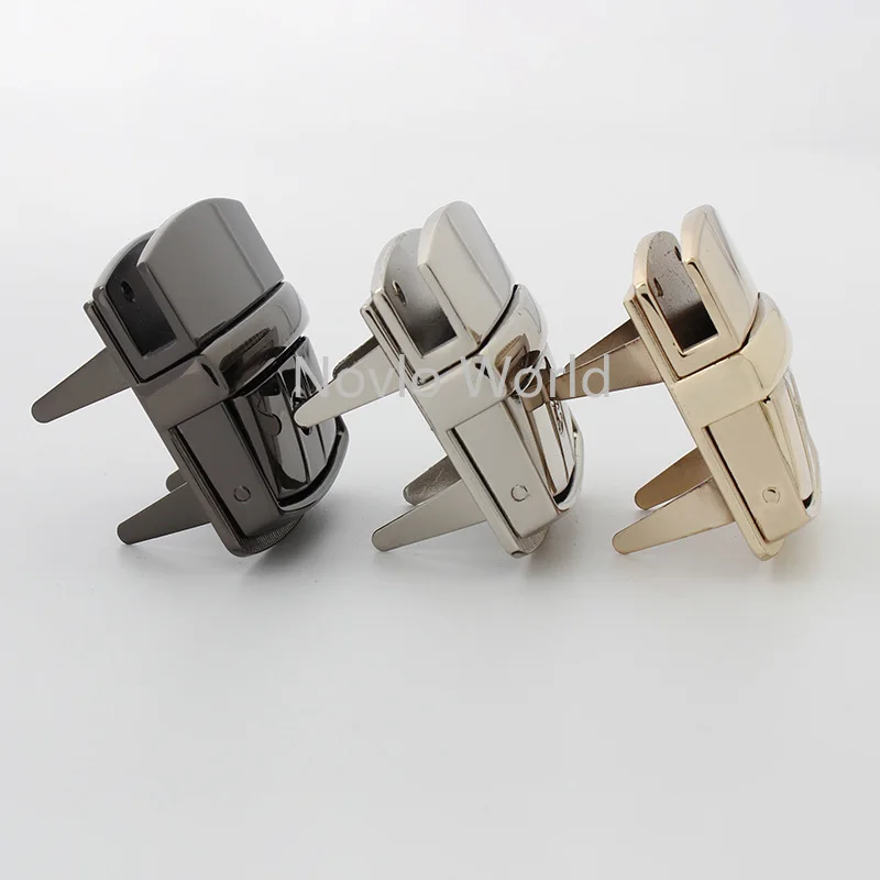 5-10-20Sets 43*43mm Metal Rectangle Shaped Press Locks For DIY Leather Bag Handbag Purse Buckle Hardware Bags Parts Accessories