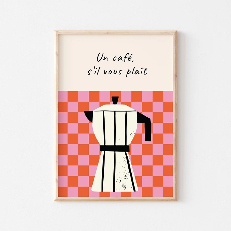 Funny Retro Kitchen Print Bread Donut Coffee Poster Wall Art Canvas Painting Diner Room Decor Picture No Frame