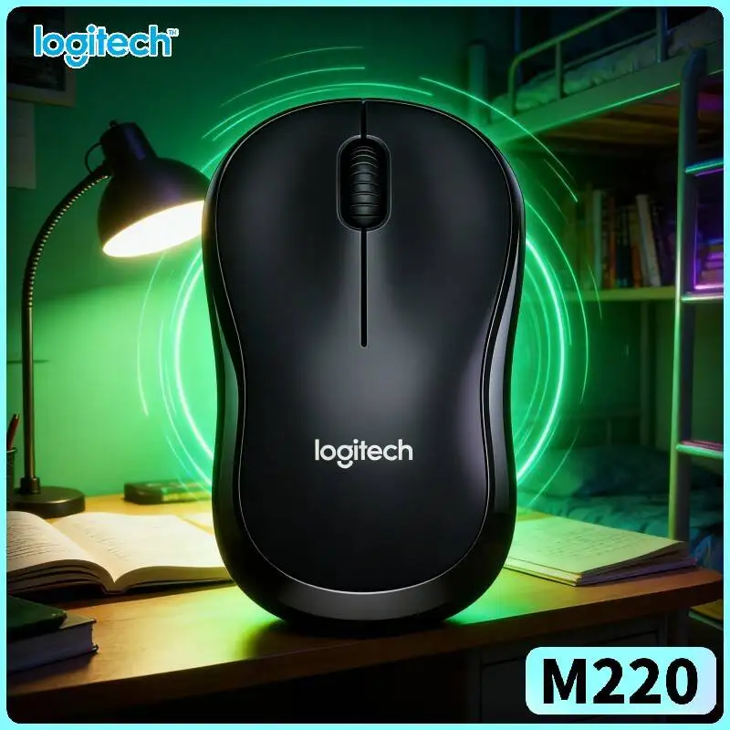 Logitech M220 Quiet Mouse 2.4GHz Link 3 Buttons Ergonomic Grip 10m Range 18-Month Battery PC Accessory