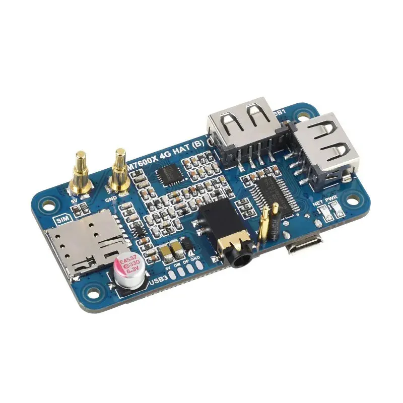 Raspberry Pi SIM7600G-H 4G HAT (B) Expansion Board Support LTE Cat-4 4G 3G 2G GNSS Positioning Global for Raspberry Pi Zero W