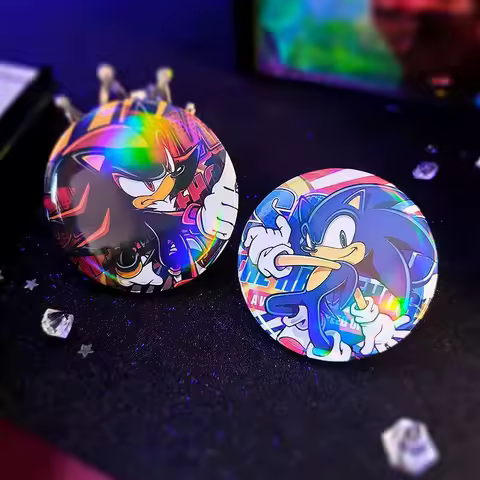 Sonic the Hedgehog Badges Round Badge Tinplate Coin Brooch Clothing Backpack Accessories Lapel Pin