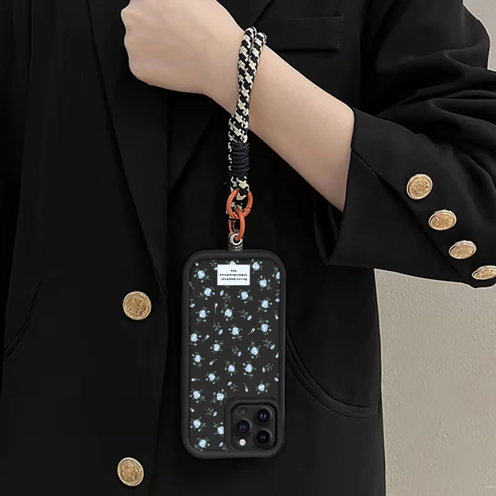 Hellblaue Rosen-Handyhülle mit Trageriemen für Samsung Galaxy Note 20 Ultra S25 S26 S24 Plus S24 S23 FE S23 S24 S25 Ultra A56 Cover – Detail 4