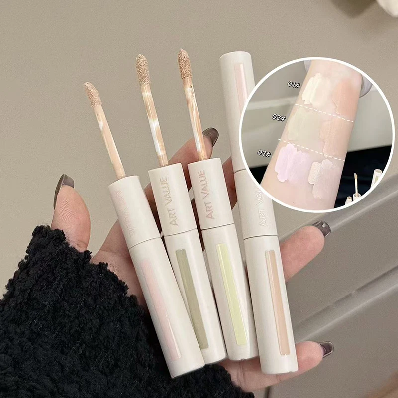 ART VALUE Dwustronny płynny podkład korektor baza wodoodporny kryjący cienie pod oczami niedoskonałości przebarwienia śladów po trądziku makijaż