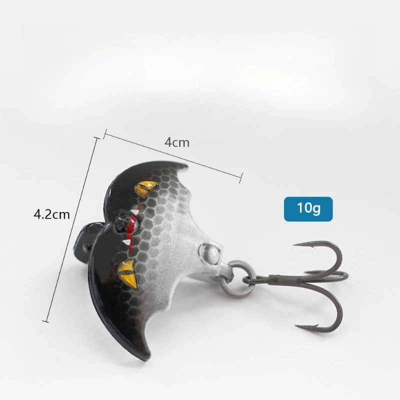 3 قطعة 40 مللي متر/10 جرام المعادن الترتر تهزهز الطعوم الصب VIB إغراء الخفافيش شكل غرق الطعوم باس الاهتزاز جثم بايك الصيد السحر Pesca #4