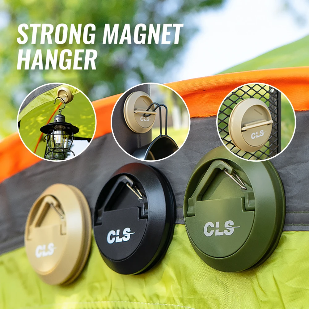 Portable Camping Lamp Hanging Buckle Hook Camping Tent Magnetic Hook Strong Magnetic Outdoor Canopy Magnet Snap Clip Hanger