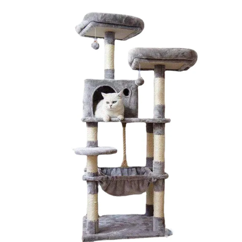 Cat climbing frame, large integrated pet supplies factory sisal column jumping platform tree cross-border foreign