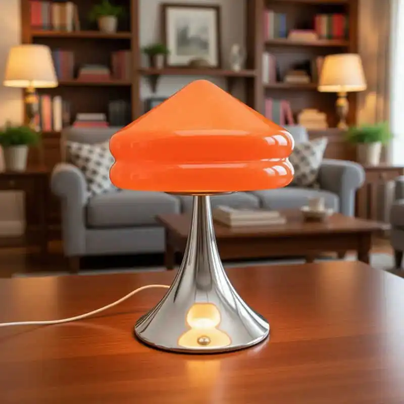 مصباح برجر مدبب - حرفة زجاجية فنية، إضاءة ديكور غرفة الدراسة، مساحة معيشة معاصرة، قطعة أجواء مريحة