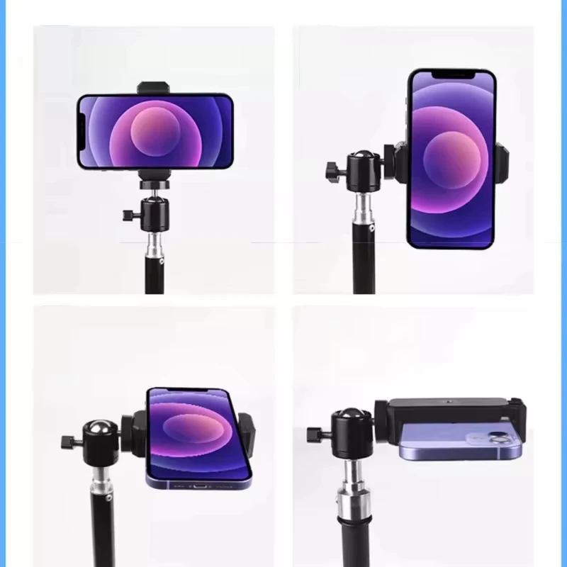 Universal Mobile Phone Clip Bracket Holder 360 Rotation 1/4 Screw Ballhead for Tripod Stand Monopod image 4