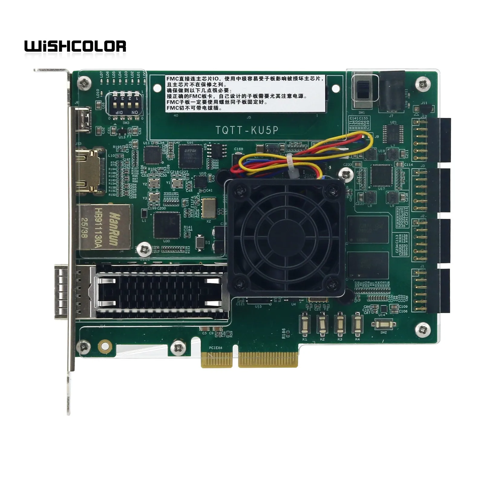 HamGeek XCKU5P Development Board + AD9361 RF Module FMCPCIE3.0 HDMI-compatible 100G Gigabit Ethernet for FPGA Development
