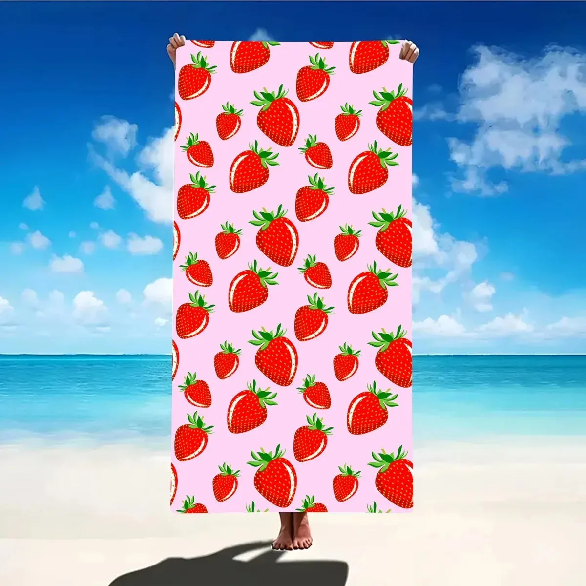 

Летнее пляжное полотенце с фруктами, впитывающее пляжное полотенце для больших путешествий и кемпинга 150x200 см, полотенце для плавания из микрофибры, пляжное полотенце в подарок