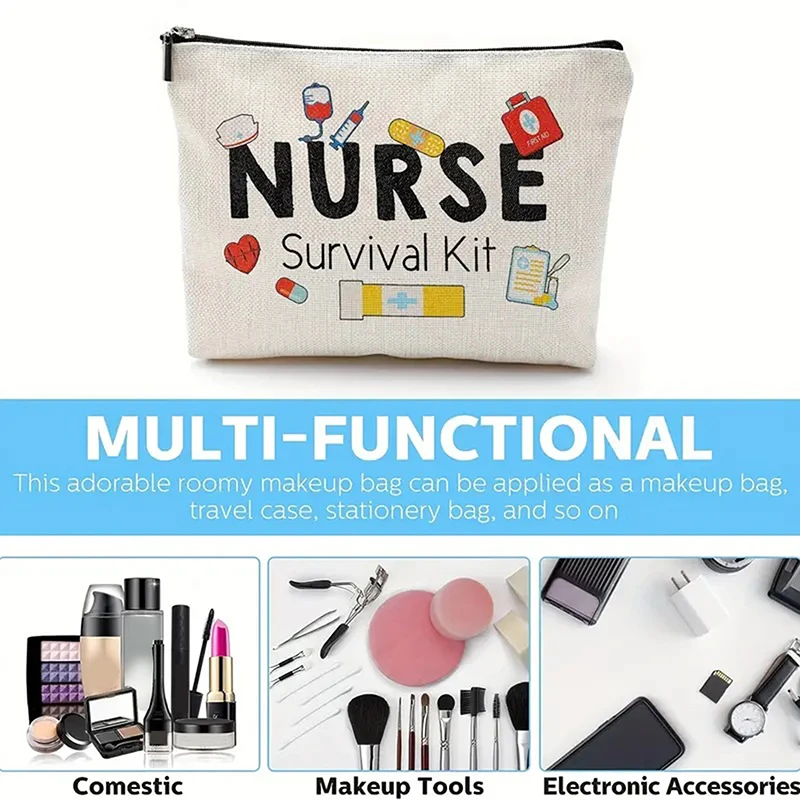 Nurse Makeup Bag Gift Emergency Room Nurse Zipper Bag ICU NurseGift Nurse Appreciation Cosmetic Bag Nurse Graduation Gift