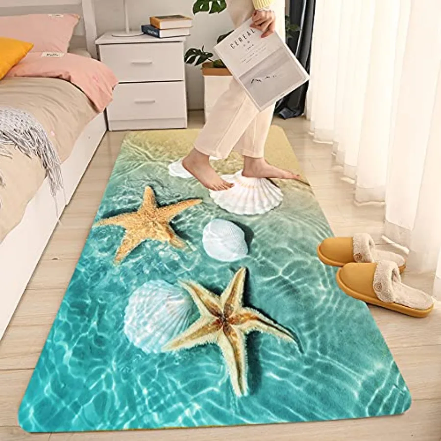 

Bathroom Anti-Slip Foam CarpetDurable Flannel Mat 3D Prt Rug for Livg Room Absorbent Water Clearance MatS for Forlaundry Room a