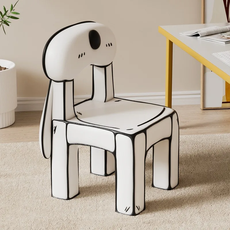 Creative Dog Chair Figurines Funny Aesthetic Entrance Ornament Modern Miniature Art Ornaments Home Decorations Crafts Gifts