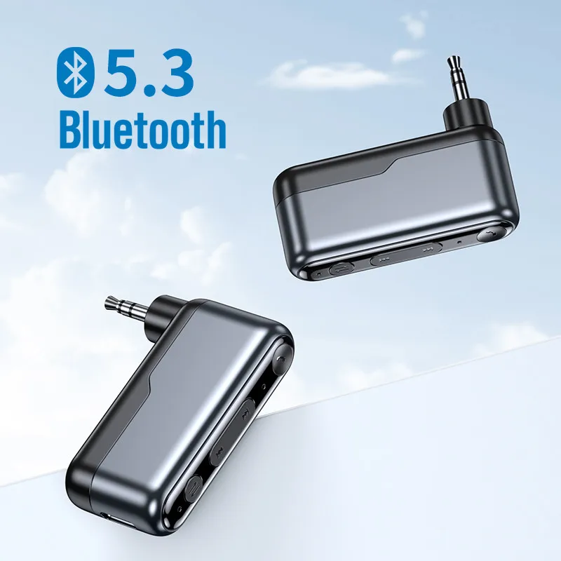 

Bluetooth 5.3 Wireless Receiver 3.5mm AUX Stereo Audio Adapter for Car Home Stereo Speaker Noise Cancelling HandsFree Calling