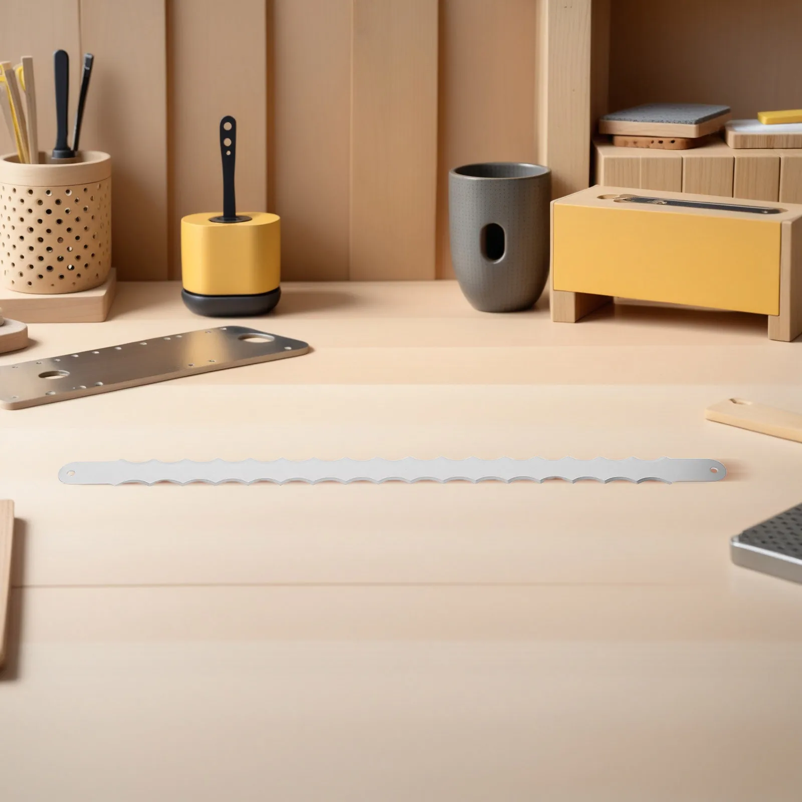 

4pcs 10.5"(27Cm) Double-Sided Stainless Steel Bread Slicer Blades Replacement For Bow Saw Bread Cutting Tool Bakery Use Less