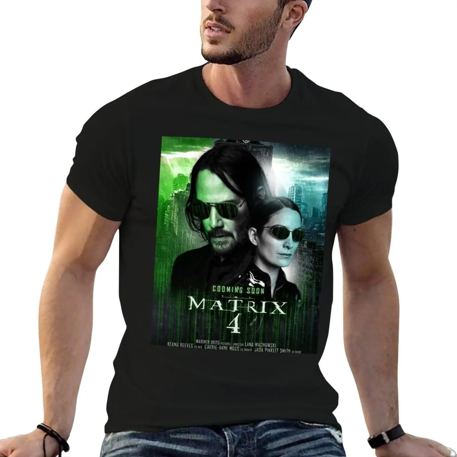 

The Matrix 4 Poster T-Shirt men t shirt cotton 100% man t shirt graphic man tshirt T-shirt