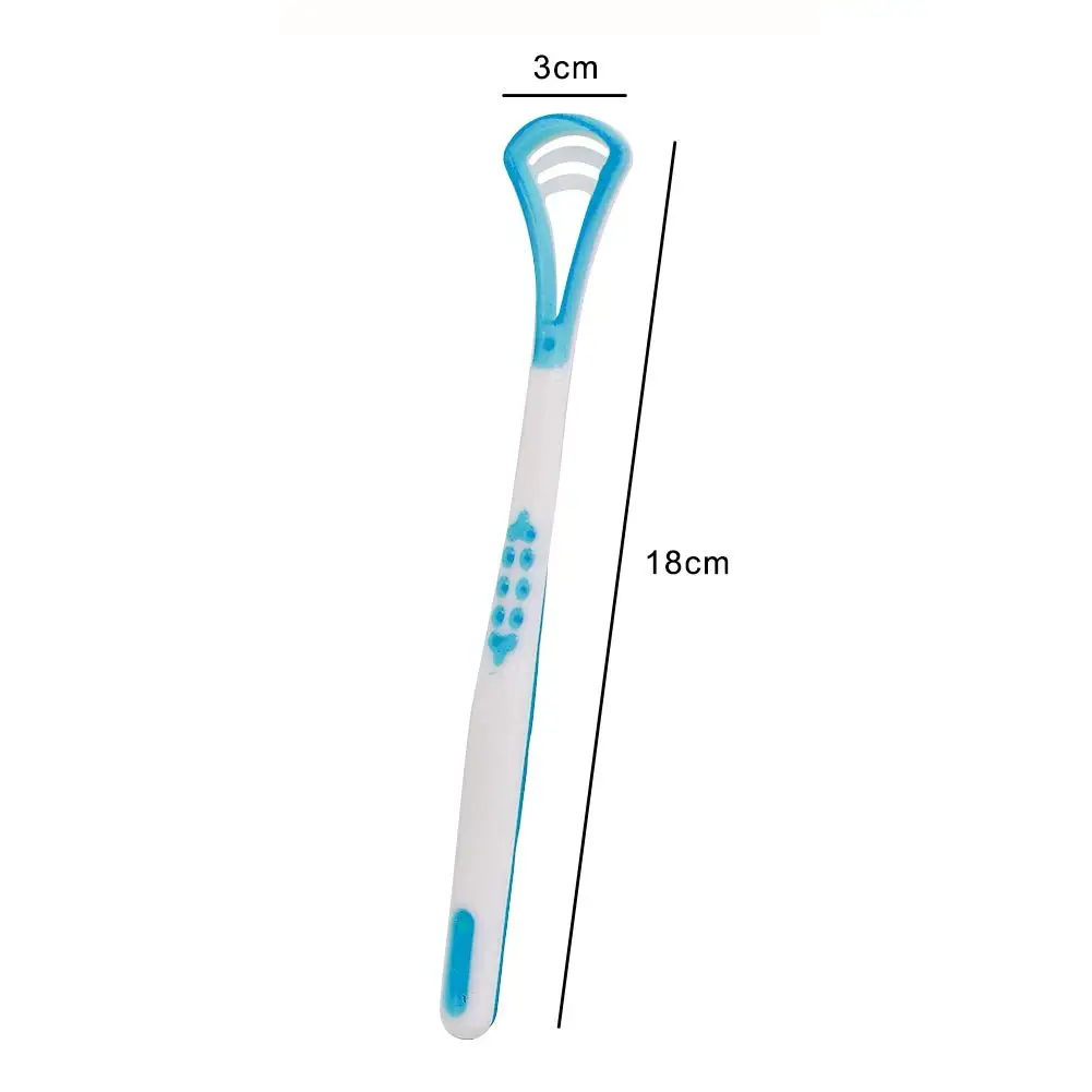 4Pcs Tongue Scraper Plastic Tongue Cleaner for Reduce Bad Breath Double-Sided Oral Care Tool