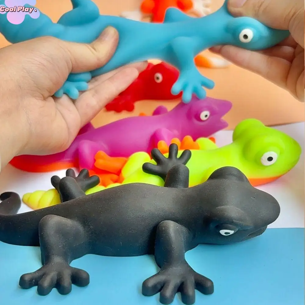 Novidade tpr brinquedo interativo das crianças brinquedo fidget pitada squeeze pitada brinquedo dos desenhos animados engraçado simulação lagarto ventilação brinquedo criança brinquedos