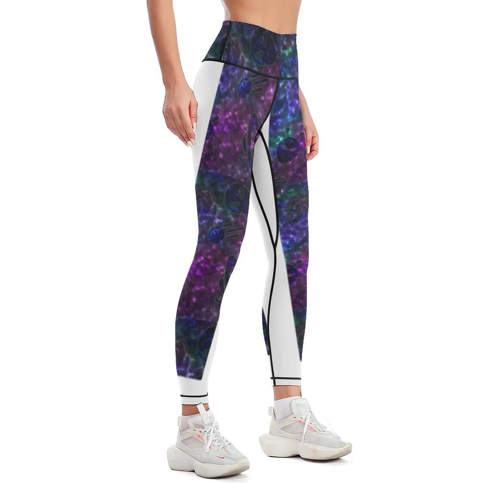 90's Space Neon Bowling Alley Carpet Leggings Sports pants woman Women's push up Womens Leggings