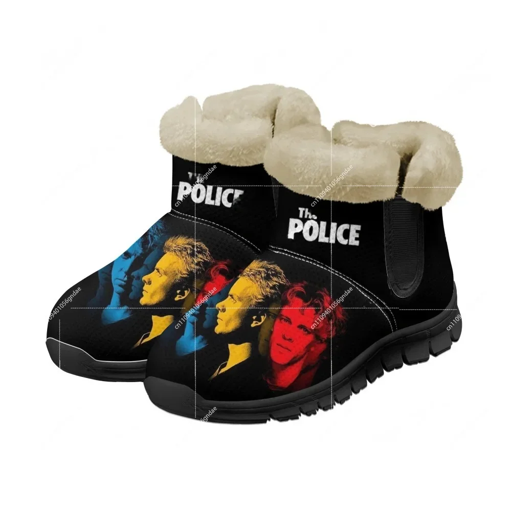 

The Police Rock Band Snow Boots Mens Womens New Wave Reggae Rock Shoes Keep Warm Casual Lightweight Plush Thickened Sneakers
