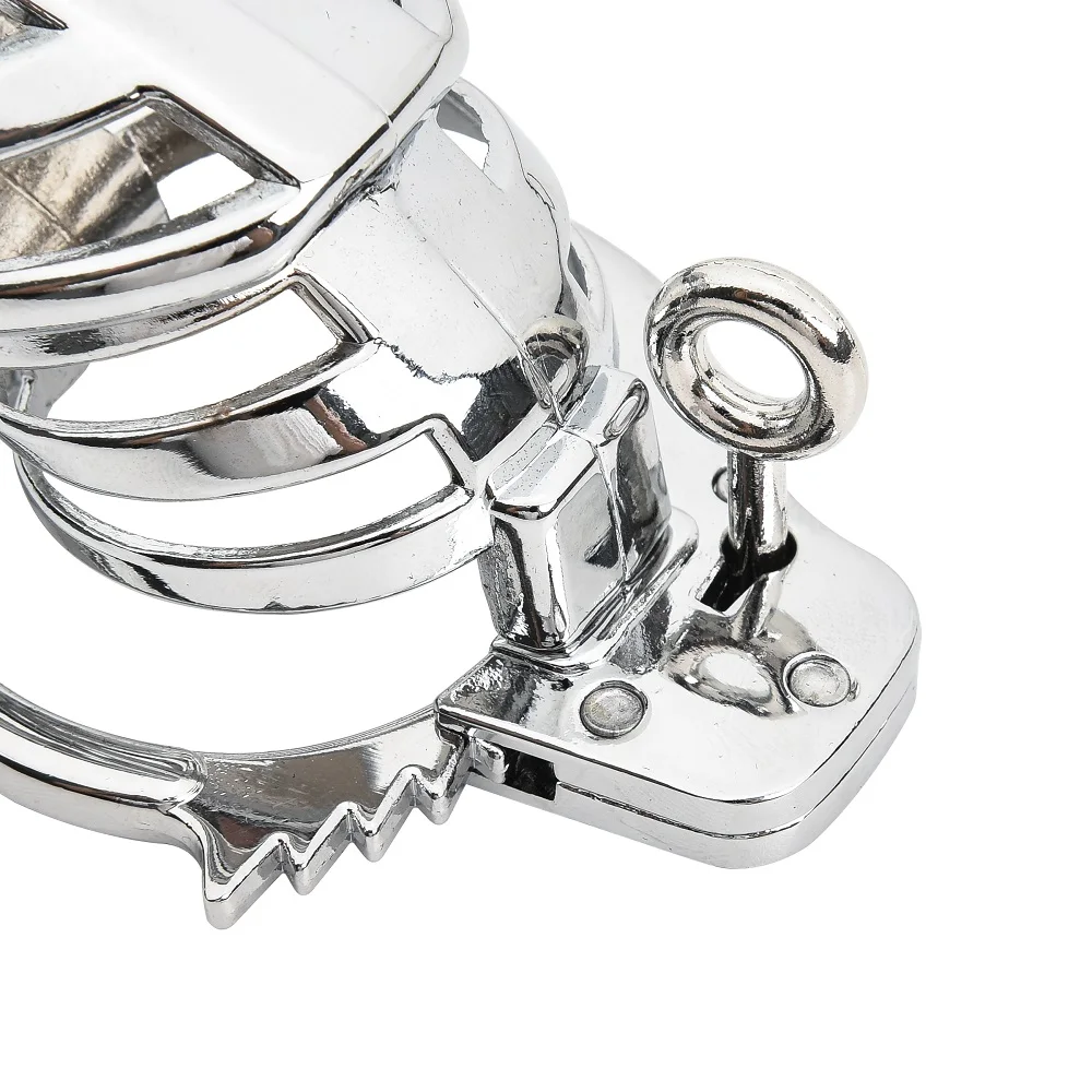 Metal Male Small Penis Cage Adjustable Ring Lock Bondage Bird Chastity Cage Belt Cock Ring Slave Restraint Trainer Man Sex Toy