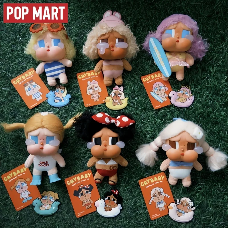 Original Pop Mart Crybaby Vacation Mode On Series Vinyl Trendy Blind Box Mystery Box Cute Toys Ornaments Figures Surprise Toys