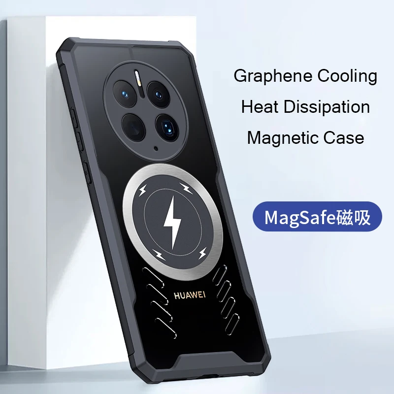 

Graphene Cooling Phone Case for Huawei mate 50 50e pro Heat Dissipation Case Magnetic Cover Wireless Charging Shockproof Capa