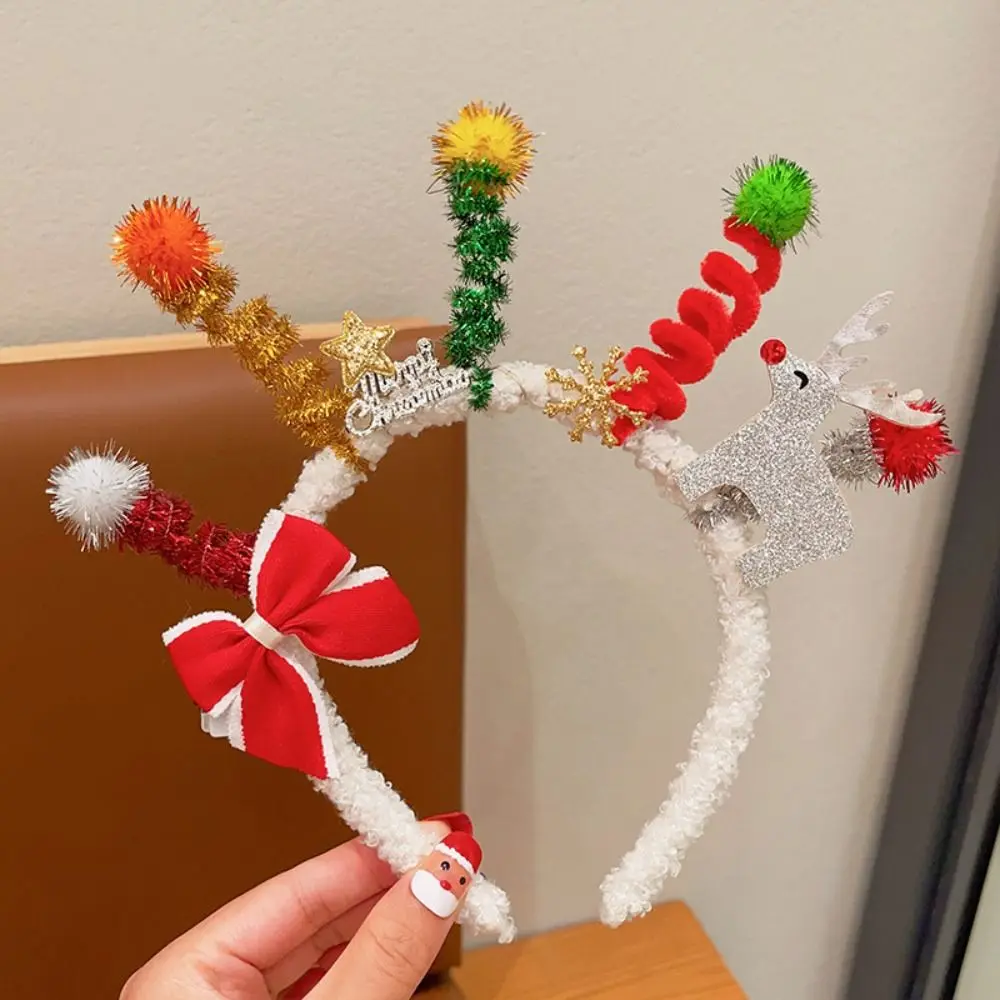 إكسسوارات الشعر الجميلة عيد الميلاد عقال عيد الميلاد عيد ميلاد سعيد سانتا كلوز الشعر هوب خوذة هيرباند قرن الوعل الشعر هوب في الهواء الطلق
