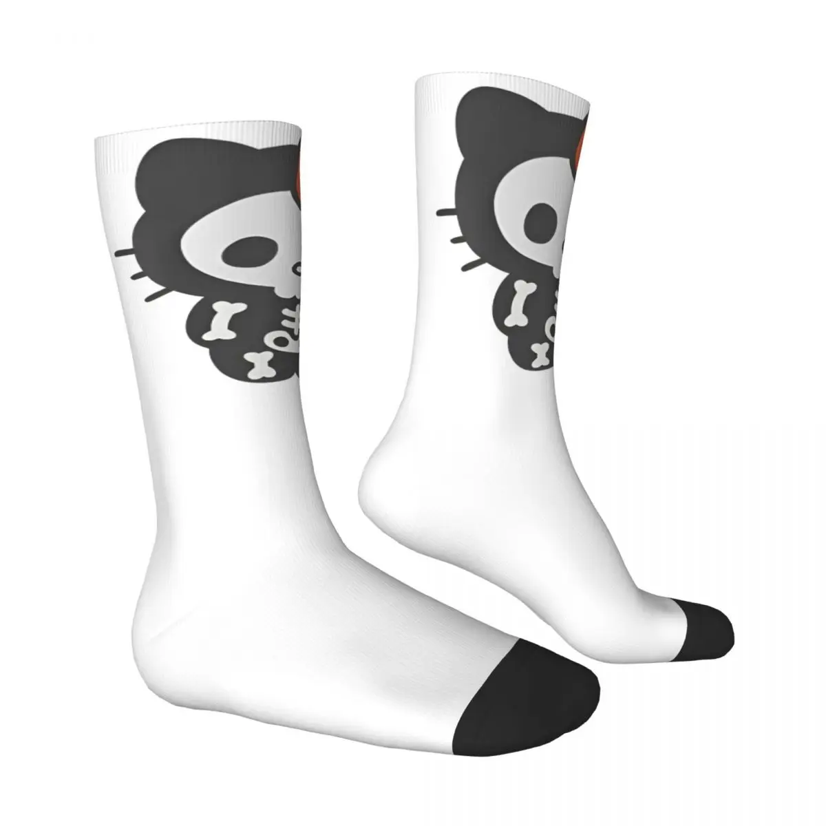 Men's Socks Hello Kitty Skeleton Halloween Stockings Winter Casual Breathable Socks Graphic Outdoor Sports Anti Slip Socks