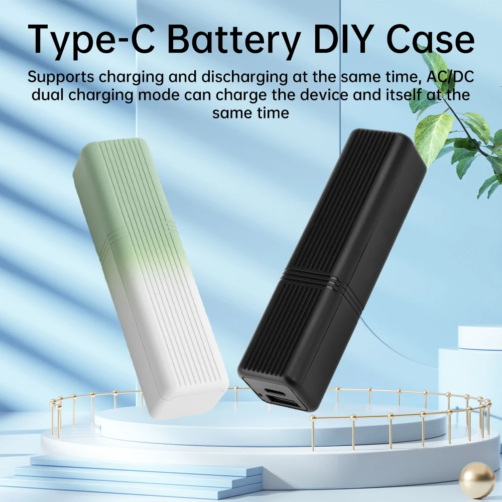 DIY 1*21700 Battery Charger Storage Box Kit Portable Battery Box Holder TYPE-C Mobile Power Bank Case Housing Without Battery