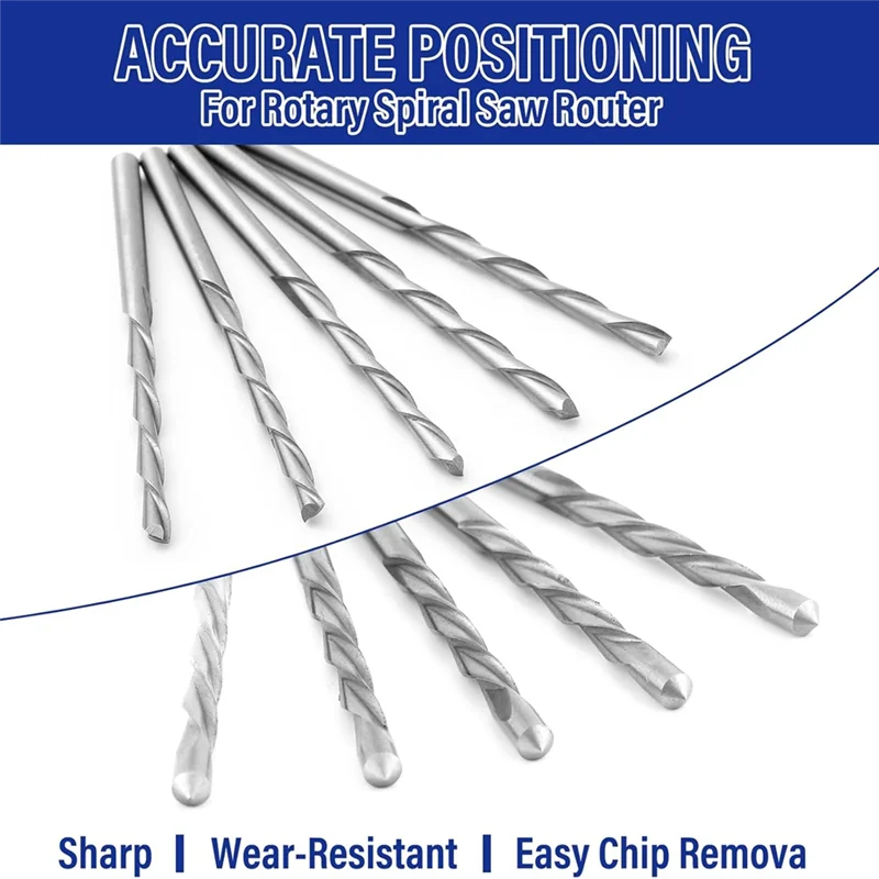 

TFORU-18 Pieces Drywall Drill Bits 1/8 Inch Wood Cutting Drill Bits Pilot Point Cutting Drill Bit Set, M2 High Speed Steel