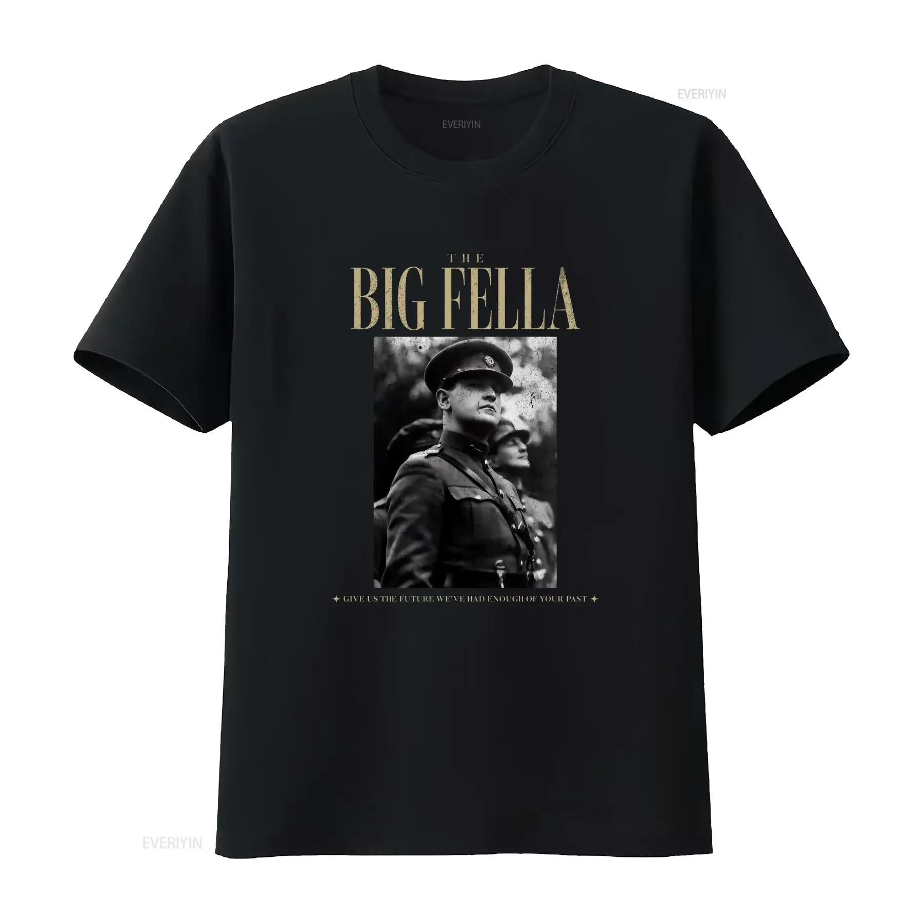 Camiseta negra del IRA de Michael Collins, 'The Big Fella', para hombre, de los Republicanos Irlandeses, recuerdo único de Irlanda, libertad y unidad, de la colección vintage.