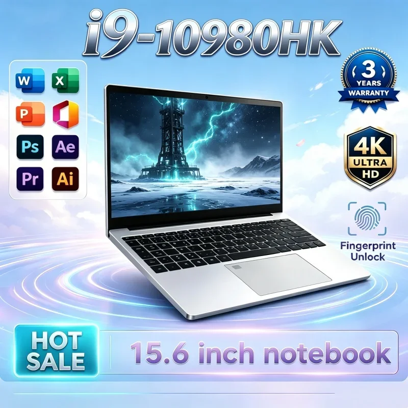 Intel Core I9 10980HK 15.6 Inch Laptop 32GB RAM 2TB SSD Windows 11 Office PC Notebook Computer Robust Gaming Laptops