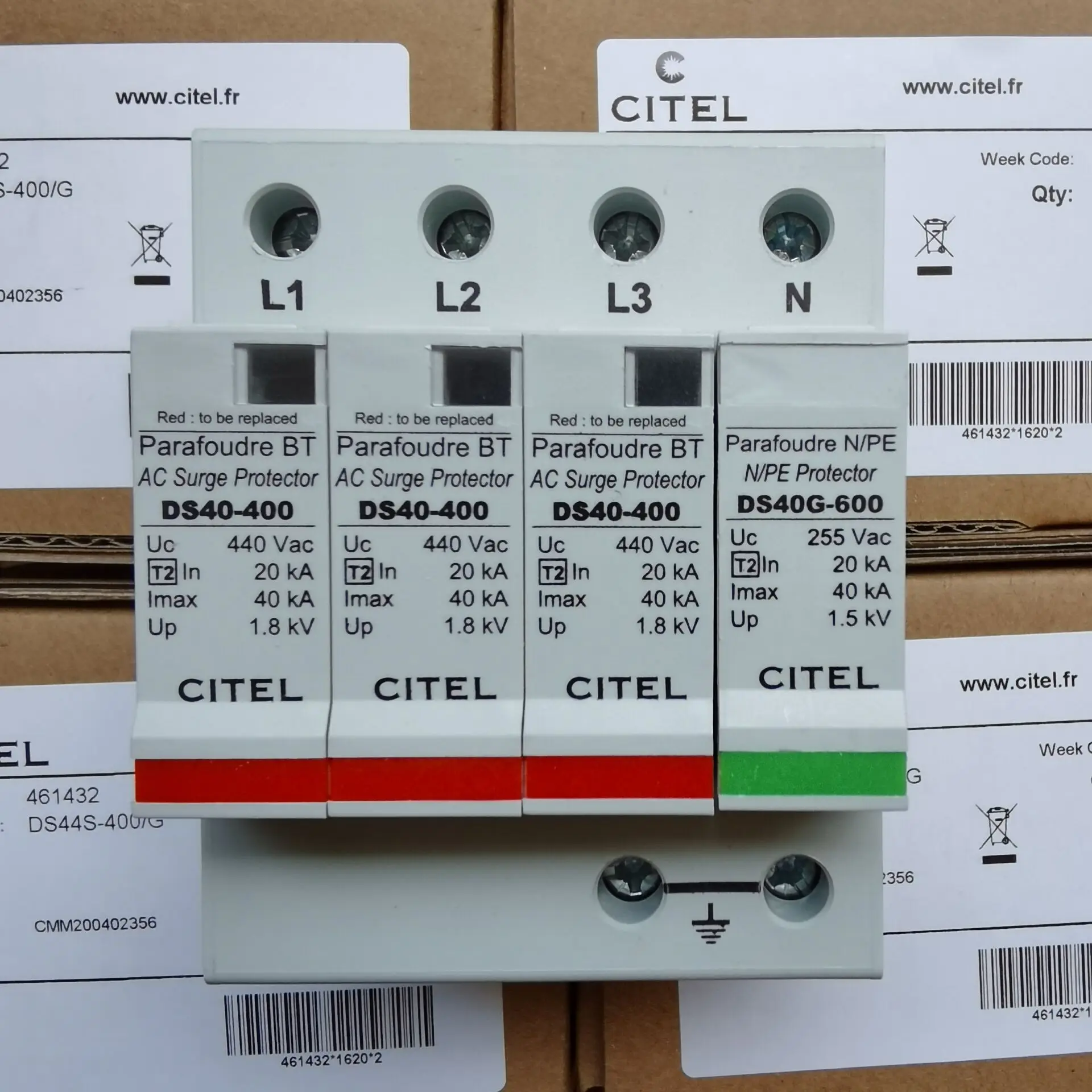 France CITEL Power Supply 440V Lightning Protector DS44-400/G Xidale 40KA Surge Protector Is On Sale