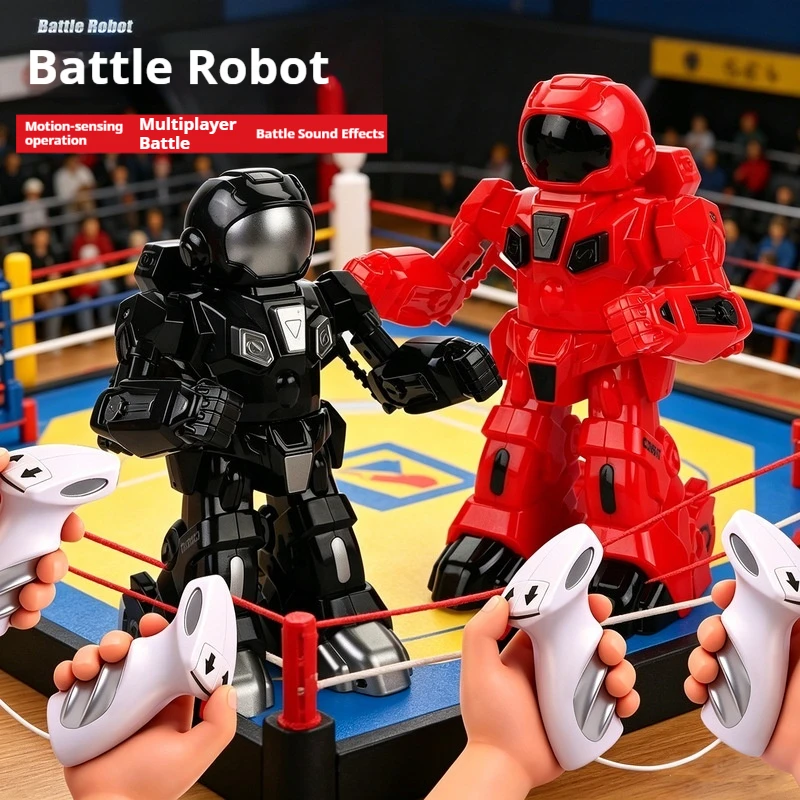 Remote Control Fighting Robot 2.4g Sensing Rc Boxing Robots Electric Interactive Competitive Game Toy For Adults 2026 New Model