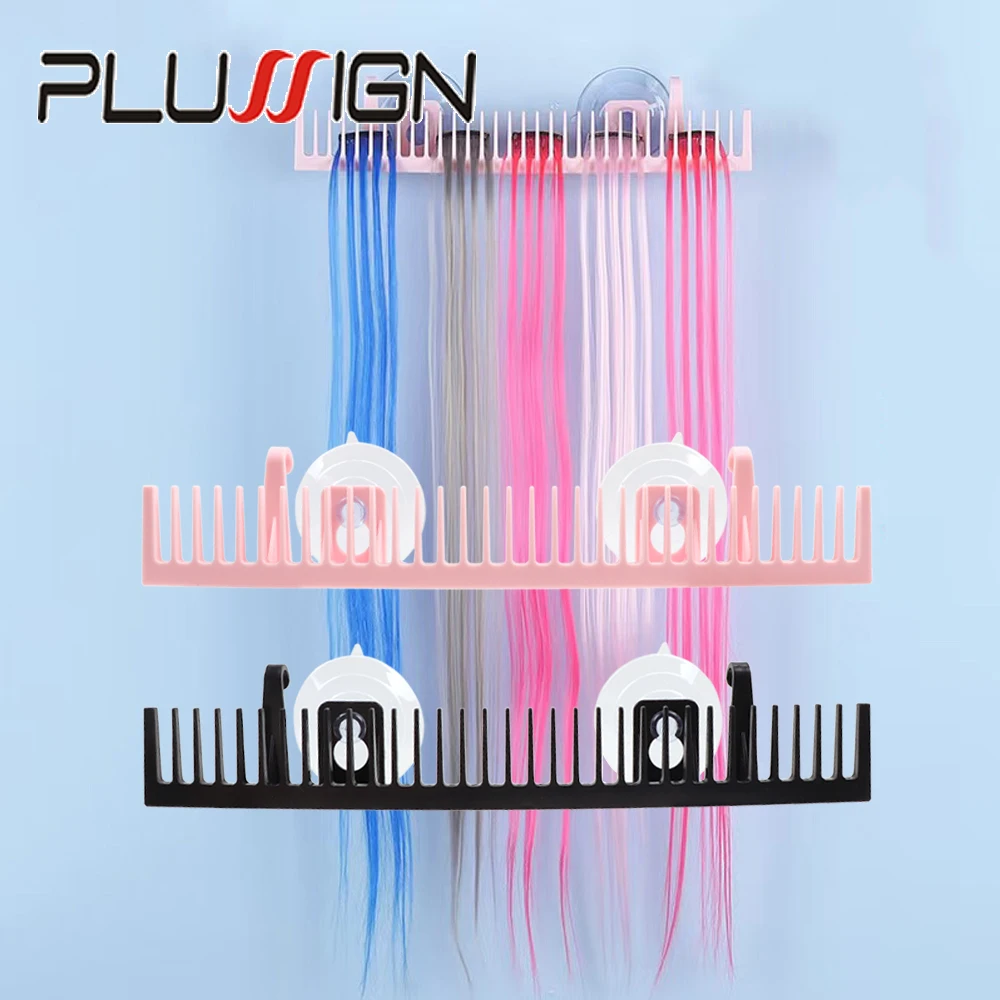 Hair Extension Holder Black Pink Hair Color Rack Display Hair Extensions Stand Organizer Lightweight Portable Storage Wig holder