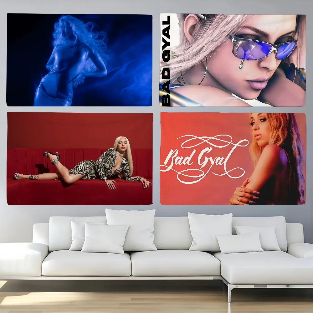 Singer B-Bad G-Gyal Flagge für Schlafzimmer, Wohnzimmer, Bar, Garten, Outdoor, aktive Dekoration, Hintergrund und Konzert