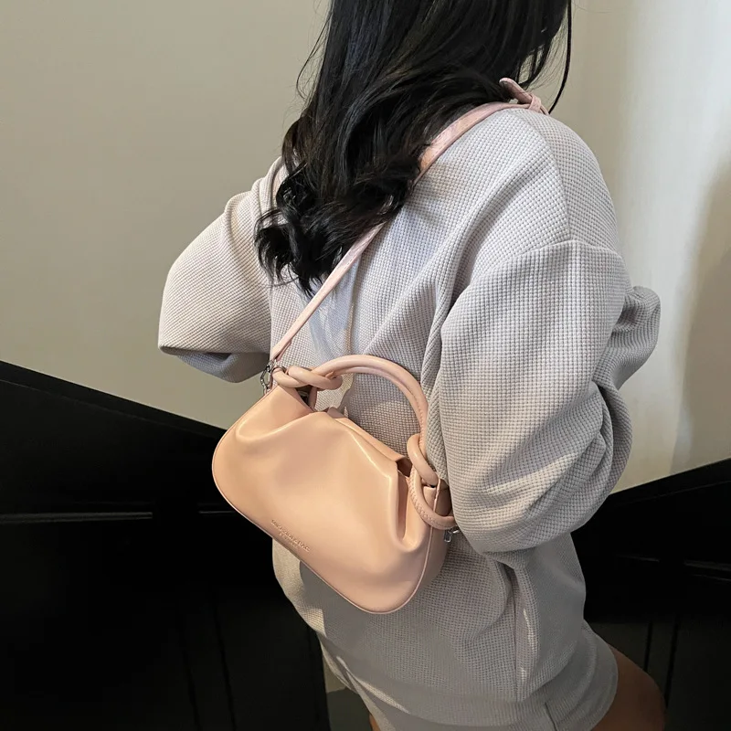 

Новая роскошная женская сумка 2025, универсальная сумка через плечо, элегантная плиссированная сумка с верхней ручкой, шикарная и практичная