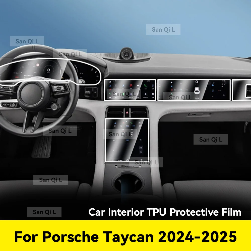 

Интерьер ТПУ для Porsche TAYCAN 2024 2025, защитная пленка, защита от царапин, навигационный экран, автомобильная пленка, аксессуары