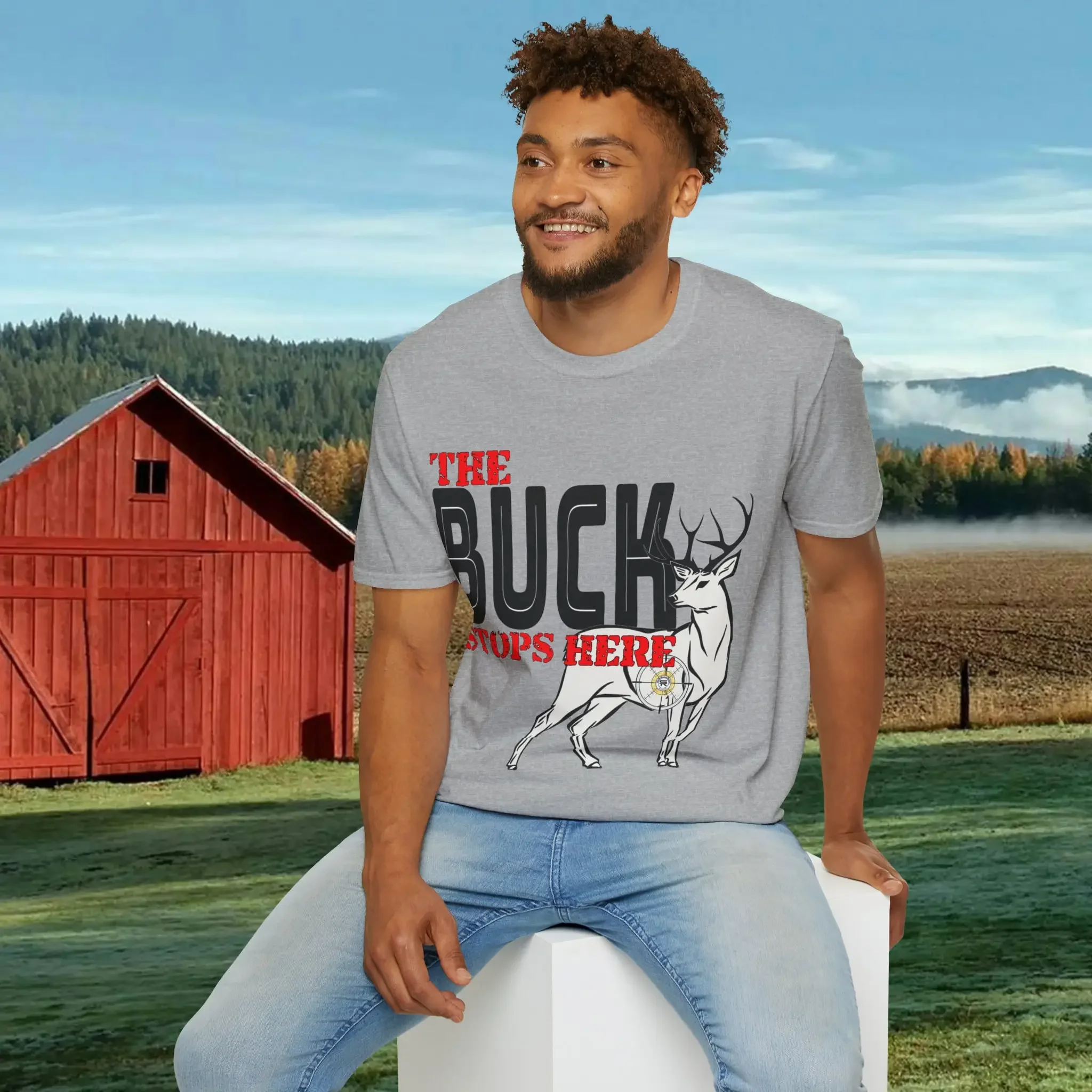 The Buck Stops Here SR Original Deer Stag Hunting T Shirt for fans of Country living