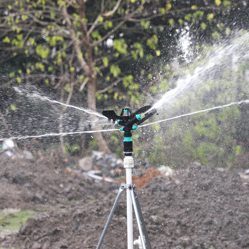 1 Inch Four-Nozzle Rocker Arm Sprinkler For Garden Farmland 360° Irrigation Rotating Sprinkler System For Cooling Dust Removal