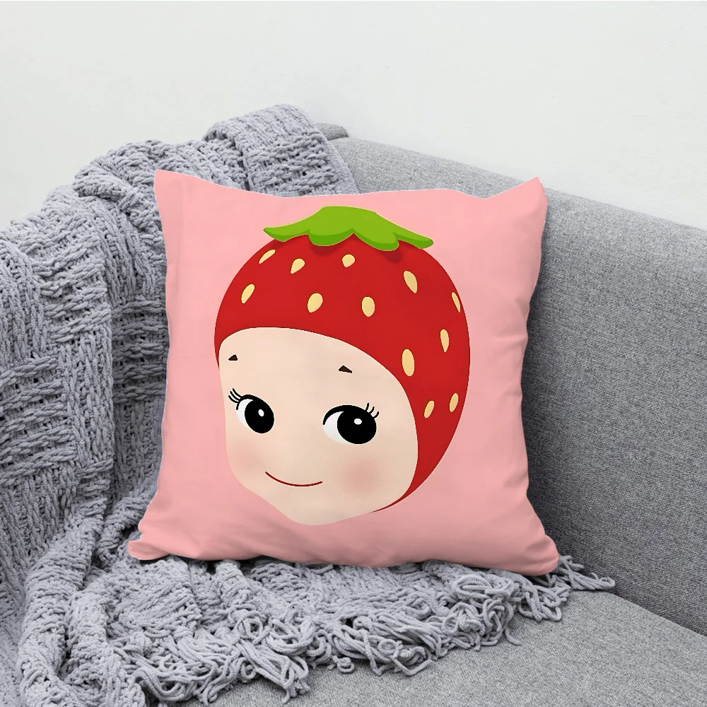 Cute S-Sonny Fruits A-Angles Pillow Case Soft Cushion Cases for Farmhouse Sofa Decor Home Decorations and Protector Pillow Case