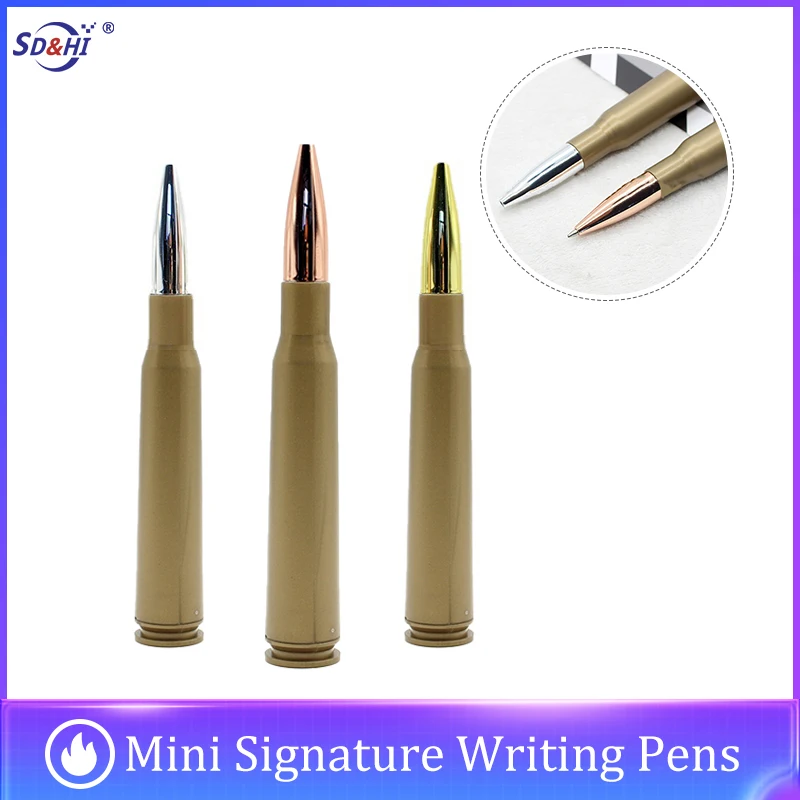 Creative Stationery Simulation Retro Bullet Modeling Ballpoint Pen Unique Mini Signature Writing Pens Students Office Supplies