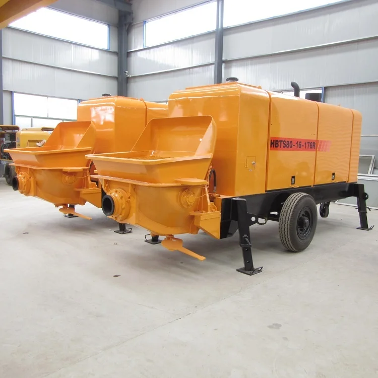 مضخة خرسانة ديزل 20-25 م 3 / ساعة مضخة خرسانة 130 م مسافة عمودية 350 م بناء نظام تبريد التسليم الأفقي