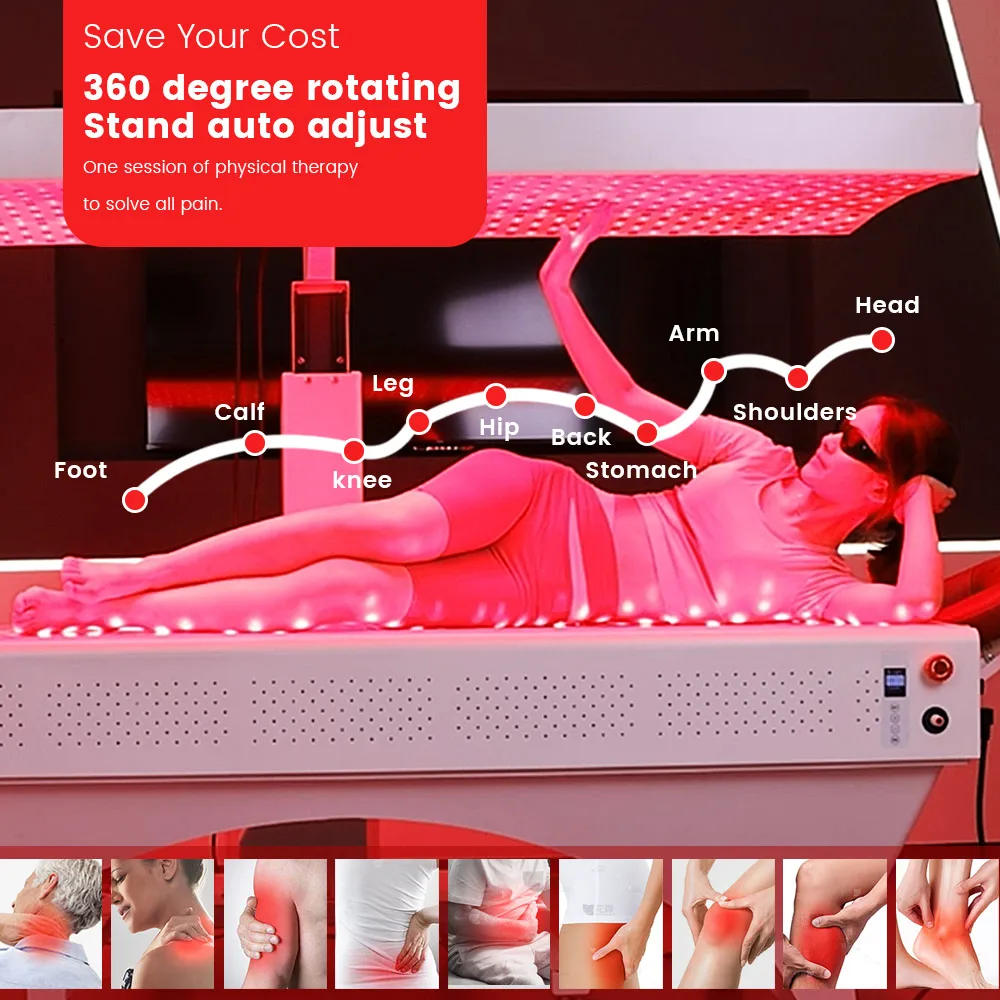 New Arrival Pain Relief 660nm 850nmLed Light Infrar Therapi Lamp Medical Machine Red Therapy Light Panel Red Light Bed