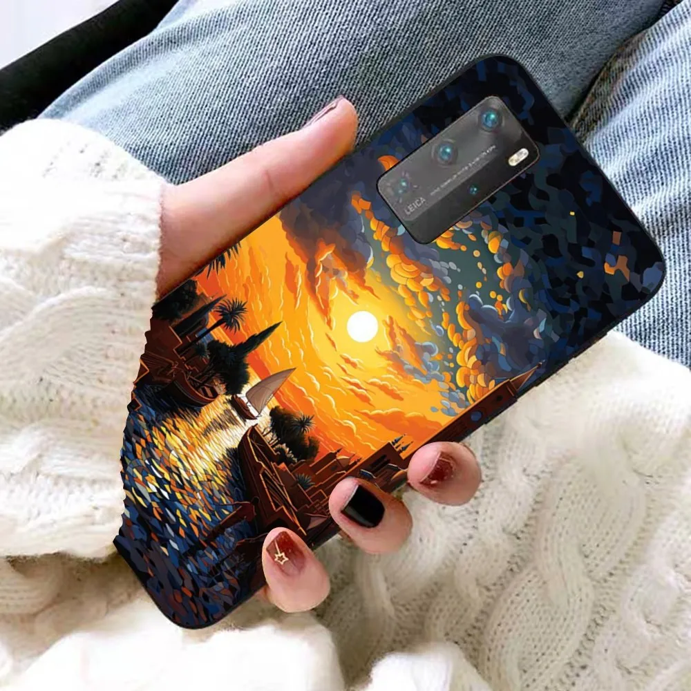 Boat Voyage ship Phone Case For Redmi 8 9 10 pocoX3 pro for Samsung Note 10 20 for Huawei Mate 20 30 40 50 lite