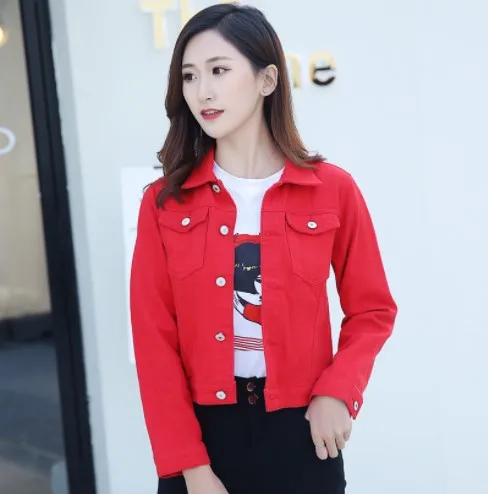 

New Women's Denim Jacket Spring and Autumn 2023 Casual Short Denim Jacket Women's Korean Version Solid Color Jacket Clothes